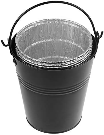 15-Pack Liners & Replacement Traeger HDW152 Drip Grease Bucket for Traeger 20/22/34, Pit Boss, etc Pellets Smoke (Black 15)