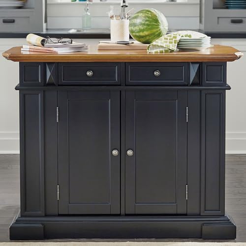 homestyles Americana Black Kitchen Island