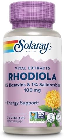 SOLARAY Rhodiola Root Extract 100mg, 1% Salidrosides, 30 VegCaps