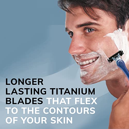 BIC Flex 3 Men's Disposable Razors, 3-Blade, Smooth Shave, 8-Pack | Pivoting Head for Easy Control | Lubricating Aloe Strip for Comfort | Ergonomic Handle for Better Grip