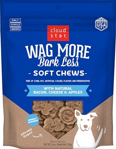 Cloud Star Wag More Bark Less - Dog Treats - Soft Chews - Grain Free Chicken & Sweet Potato - 5 oz Pouch