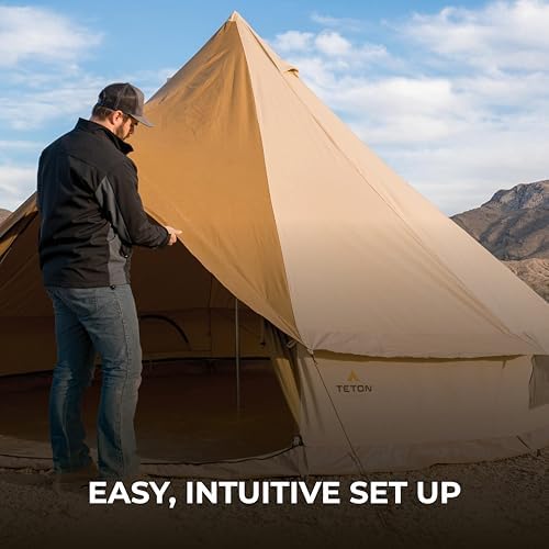 Teton Sports Canvas Tents, Tent for Family Camping in All Seasons, The Right Shelter for Your Base Camp, Waterproof