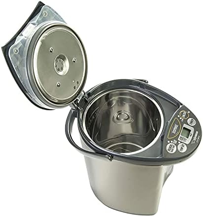 Zojirushi CD-WHC40XH Micom Water Boiler and Warmer, 135 oz, Stainless Gray | Capacity One button, electric dispensing 4-Keep Warm, 135-ounce