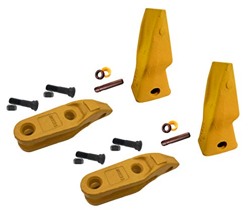 CAT Style J250 Bolt-On Wheel Loader Center Adapter/Shank, HD Abrasion Bucket Tooth & Pin- 1U-0257, 9N-4253 (3)