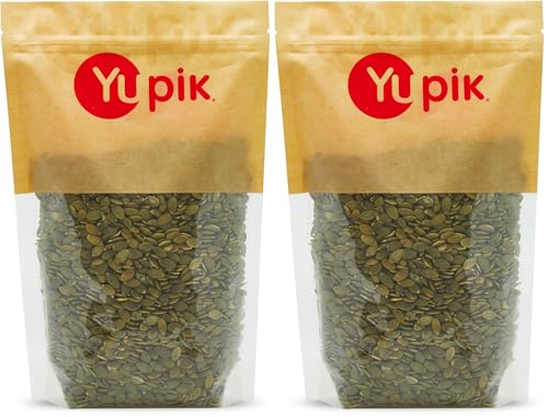 Yupik Raw Pumpkin Seeds, No Shell, 1 lb (16 oz), GMO-Free, Gluten-Free, Kosher, Shelled Pepitas, Salt-Free, Oil-Free, Plant-Based Protein, Source of Fiber, Healthy Snacks, Ideal for Baking & Topping