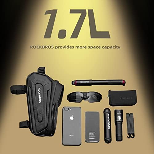 ROCKBROS Bike Phone Bag, [Oversized] EVA Waterproof Bike Top Tube Bag