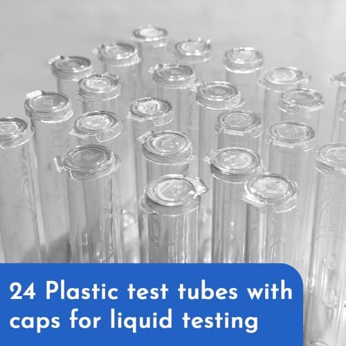 API REPLACEMENT PLASTIC TEST TUBES WITH CAPS For Any Aquarium Test Kit Including API Freshwater Master Test Kit 24-Count Box