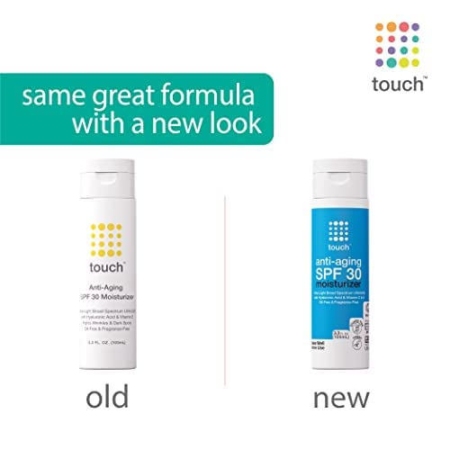TOUCH SPF 30 Face Moisturizer with Vitamin C & Hyaluronic Acid, 3.3 oz