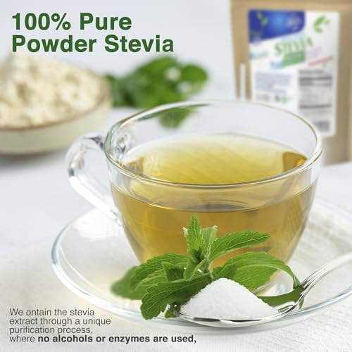 Stevia Powder 100% Pure, No Artificial Sweetener, Stevia Green Leaf Extract | Zero Calorie & Keto Friendly (0.6 Ounces)