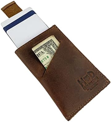 Hide & Drink, Soft Leather Wallet & Card Sleeve, Handmade Includes 101 Year Warranty (Bourbon Brown)