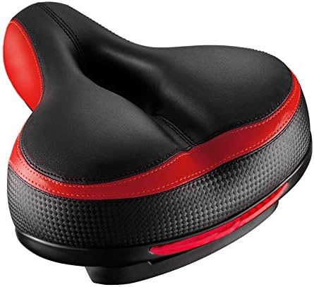 Bike Seat, Most Comfortable Bicycle Seat Dual Shock Absorbing Memory Foam Waterproof Bicycle Saddle Bike Seat Replacement with Refective Tape