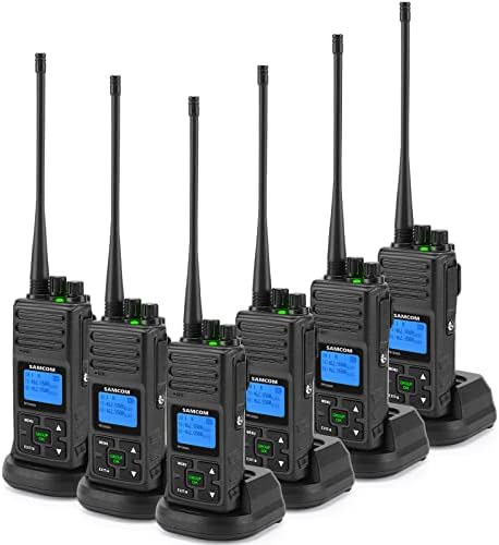 SAMCOM FPCN30A Two Way Radios Long Range 5 Watts Walkie Talkies for Adults Rechargeable 2 Way Radios UHF Handheld Business Group Call Radio 1500mAh