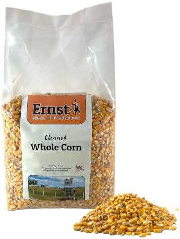 Ernst Grain & Livestock Whole Corn – Perfect Feed for Deer, Squirrels, Chickens, Ducks, Rabbits, Geese, and More! (46 Pound)