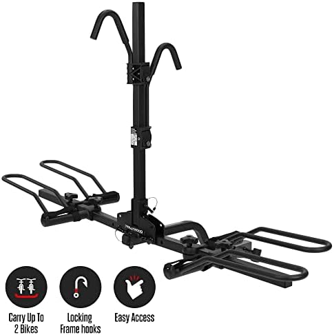 Hollywood Racks, Trail Rider, Hitch Mount Rack, 1-1/4'' and 2'', Bikes: 2 | Carries up to 2 Bikes with Easy Access