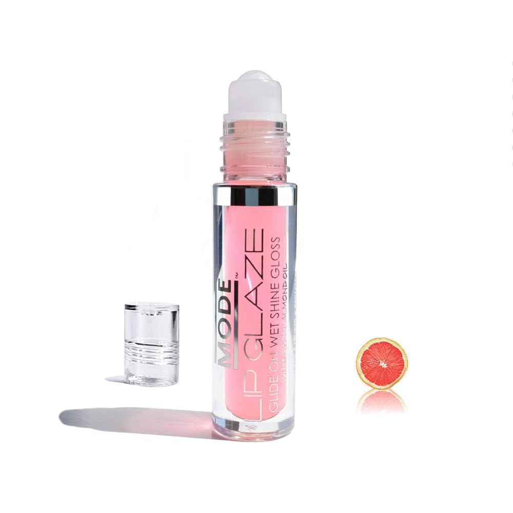 MODE Lip Glaze Cotton Candy Flavored Lip Gloss, Hydrating Sheer Wet Shine, Skincare Fruit Oils