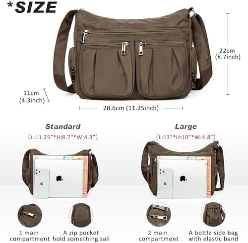 VOLGANIK ROCK Crossbody Purses for Women Shoulder Handbags Lightweight Waterproof Nylon Travel Bag Ladies Pocketbooks