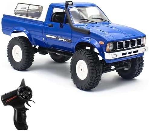 Mostop RC Crawler WPL C24 Rock Crawler RC Truck 4x4 Off Road, 1:16 Scale RTR Remote Control Truck, 2.4Ghz Proportional Steering RC Car with LED Lights