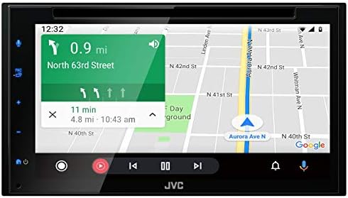 JVC KW-V660BT Apple CarPlay Android Auto DVD/CD Player w/ 6.8" Capacitive Touchscreen, Bluetooth Audio and Hands Free Calling, MP3 Player, Double DIN