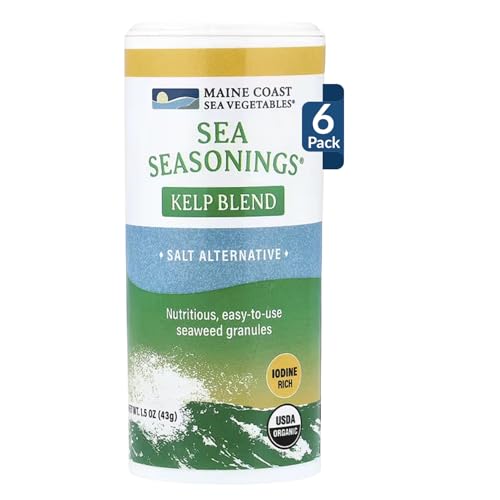 Maine Coast Sea Vegetables Kelp Granules Blend | Organic Seaweed Snacks | Sustainably Harvested | Low Sodium Salt Alternative | Rich in Iodine &