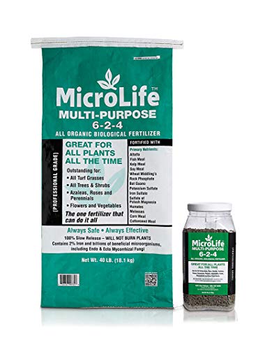 MicroLife Multi-Purpose (6-2-4) Professional Grade Granular Organic Fertilizer for All Plants All the Time, 40 LBS