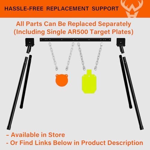 Highwild AR500 Steel Targets System 3/8 Inch Thick Complete Steel Shooting Targets with Stand