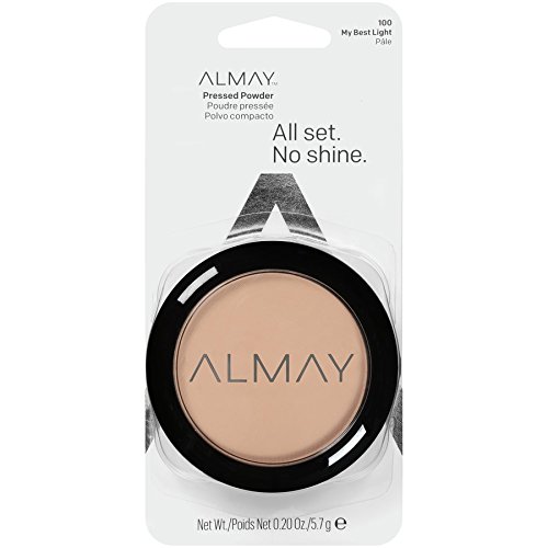 Almay Pressed Face Powder Makeup, 100 My Best Light | Ultra-fine, oil-free pressed powder mattifies oily areas to keep your skin shine-free.