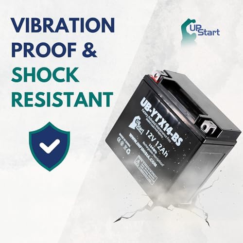 YTX14-BS 12V 12Ah Replacement for Honda Rancher 420 Battery | 2007-2022 Replacement Universal Sealed Lead Acid Battery TRX420 Fourtrax 4x4 2x4 420CC