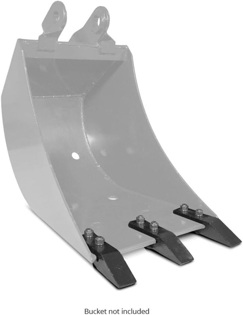 Titan Attachments Set of 3 Black Replacement Tooth Kit for Backhoe Bucket, Fits a Fronthoe and LW Series Backhoe