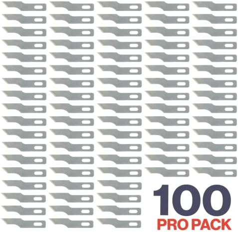 Excel Blades #16 Angled Stencil Edge Replacement Blades – 100-Pack High Carbon Steel Blades for Precision Cutting