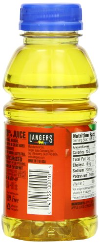 Langers 100% Juice, Apple, 10 Fl Oz (Pack of 12)