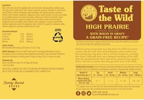 Taste of the Wild Pacific Stream Wet Food Salmon in Gravy 13.2oz Case of 12 | Puppy & Adult Dogs | Grain Free Recipe* | Complete & Balanced to Satisfy Finicky Dogs | Sweet Potatoes for All Day Energy