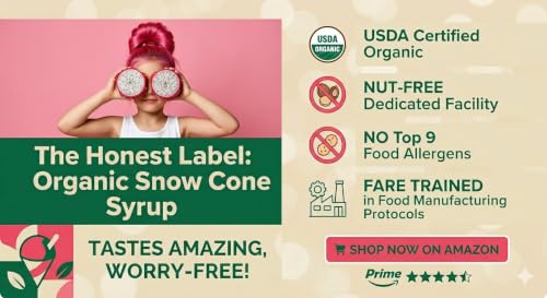 Sunshine Sno Organic Snow Cone Syrup Tiger's Blood- 18oz