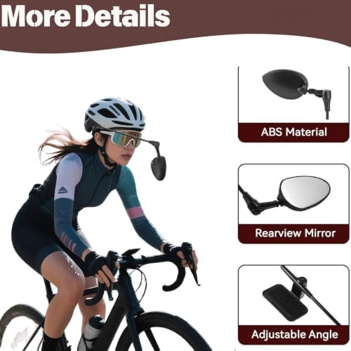 Biking Mirror for Helmet Helmet Mirror, Helmet Safety Rearview Mirror, Mountain Road Cycling Rear View Mirror for All Helmet Sizes