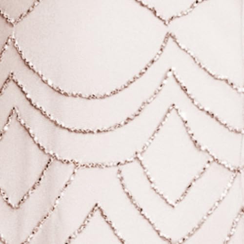 Adrianna Papell Womens Short Sleeve Blouson Beaded Gown