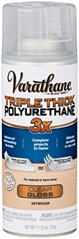 Varathane Triple Thick Polyurethane Gloss Wood Finish | One Coat Protection, Self-Leveling Formula, Scratch And Stain Resistance, Crystal Clear Finish, Quart