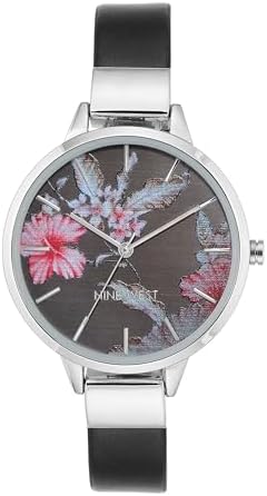 Nine West Women's Floral Dial Smooth Strap Watch
