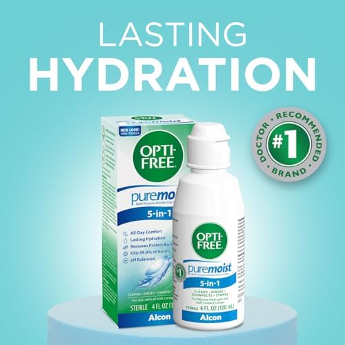 OPTI-FREE Puremoist Multi-Purpose Contact Lens Solution, 4 Fl Oz