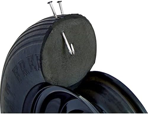 True Temper FFTCC 8 in. Hub Never Flat Wheelbarrow Tire with Ribbed Tread, 8-Inch,Black