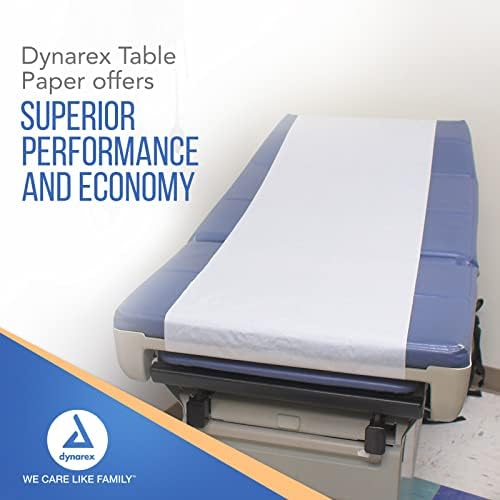 Dynarex Headrest Table Paper, Smooth and High-Quality Exam Table Paper, Used in Medical, Massage, and Chiropractic Tables to Protect Patients
