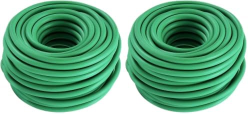 Soft Plant Ties, Garden Ties TPR Flexible Durable Heavy Duty Twist Wire for Twine Tomato Branches Vines and Tying Up Cable Wires (Green) (50ft, 0.2in)