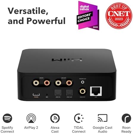 WiiM Pro Music Streamer to Upgrade Stereo with AirPlay 2, Spotify Connect | Upgrade Your Favorite Stereo with Hi-Res Streaming, AirPlay 2
