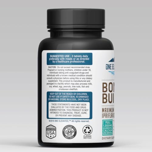 Comprehensive Bone Builder Calcium Supplement. Formulated with Highest Grade Calcium -Carbonate/Hydroxyapatite/Citrate, Magnesium, Zinc