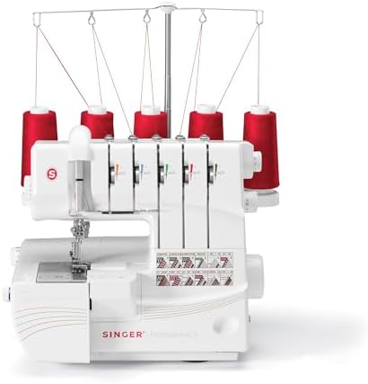 SINGER® Professional 14T968DC Heavy-Duty Serger Overlock with Accessory Kit | 2-3-4-5 stitch capability, removable trim trap, self adjusting design