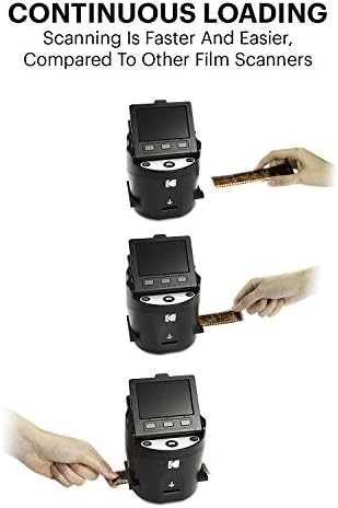 KODAK SCANZA Film & Slide Scanner, 3.5" LCD, 35mm, 126, 110, Super 8 & 8mm | Converts color/B&W negatives to 14MP/22MP JPEGs