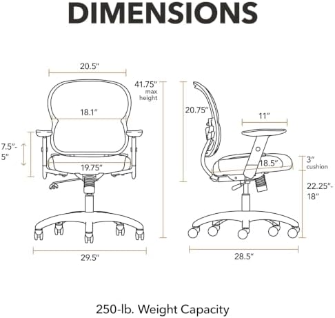 HON Wave Ergonomic Office Chair, Lumbar Support, Desk Chair, Black | High back ergonomic office desk chair with lumbar support, adjustable arms, office decor, advanced tilt for comfort