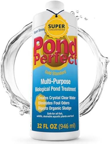 PondPerfect Pond Bacteria - Natural Treatment for Ponds - Safe for Fish | Liquid Formula for Pond Maintenance – Pond Cleaner for outdoor Ponds - Safe for Fish - 32 oz (946 ml) for up to 25000 gal