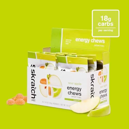 Skratch Labs Energy Chews, Caffeinated Sour Cherry, 10 Pack