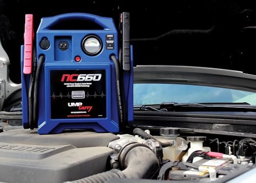 JNC660 Portable Vehicle Starting Unit 1700 Peak Amps 12V Outlet - 2 Pack | Portable 1700-peak-amp vehicle starting unit with heavy-duty clamps