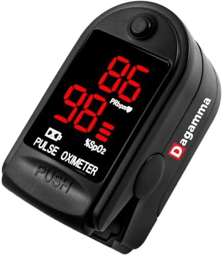 Finger Pulse Oximeter DP100 in Black- the Authentic Pulse Oximeter for sports and aviation use