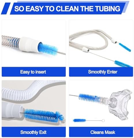 CPAP Cleaning Kit, CPAP Cleaner & CPAP Hose Cleaner Brush for CPAP Machine | CPAP Tube and Mask Cleaning Brush